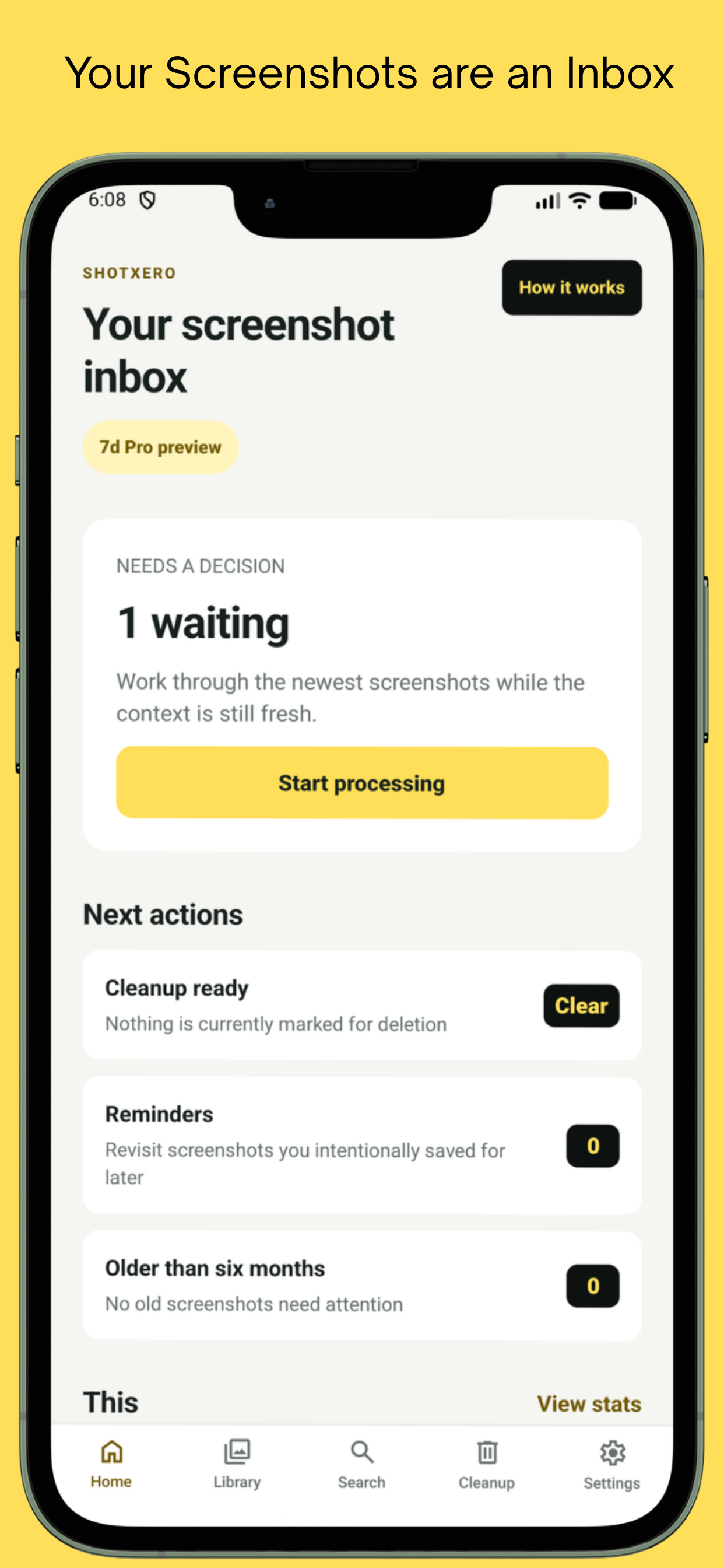 ShotXero Main App Screenshot
